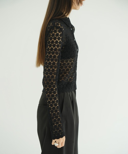 CLANE（クラネ）の「3D FLOWER LACE SHIRT（シャツ/ブラウス・レディース・その他/ブラック・1/2）」の20枚目の写真