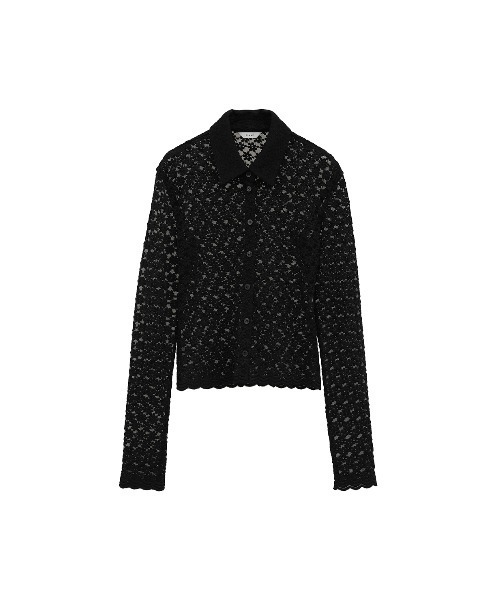 CLANE（クラネ）の「3D FLOWER LACE SHIRT（シャツ/ブラウス・レディース・その他/ブラック・1/2）」の4枚目の写真