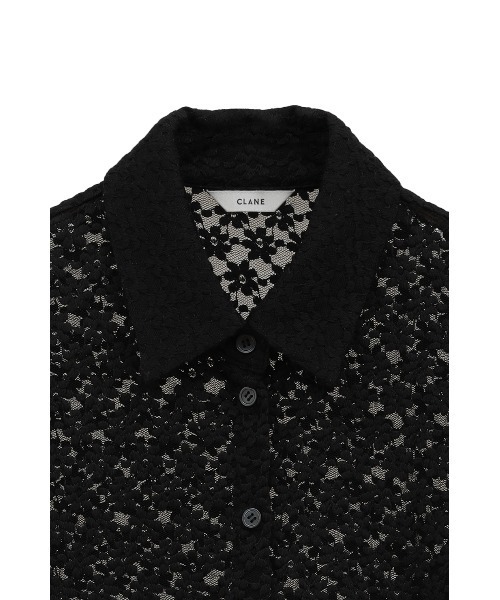 CLANE（クラネ）の「3D FLOWER LACE SHIRT（シャツ/ブラウス・レディース・その他/ブラック・1/2）」の6枚目の写真