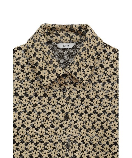 CLANE（クラネ）の「3D FLOWER LACE SHIRT（シャツ/ブラウス・レディース・その他/ブラック・1/2）」の13枚目の写真