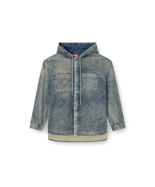 メンズ フード付きデニムシャツ D-DEWNY-HOOD-S2（シャツ/ブラウス