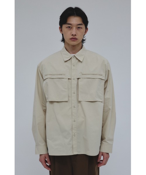 STYLEMIXER(スタイルミキサー)の「フラップポケットシャツ(シャツ/ブラウス・メンズ・ブラウン/ブラック/ライトベージュ・MEDIUM/LARGE)」の3枚目の写真