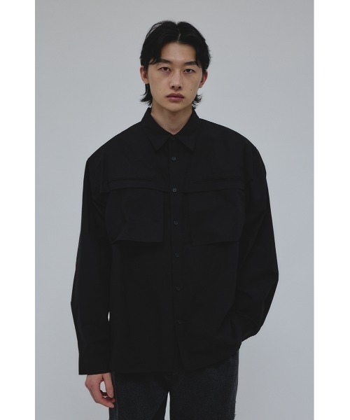 STYLEMIXER(スタイルミキサー)の「フラップポケットシャツ(シャツ/ブラウス・メンズ・ブラウン/ブラック/ライトベージュ・MEDIUM/LARGE)」の2枚目の写真