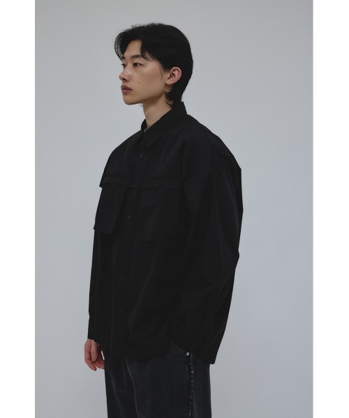 STYLEMIXER(スタイルミキサー)の「フラップポケットシャツ(シャツ/ブラウス・メンズ・ブラウン/ブラック/ライトベージュ・MEDIUM/LARGE)」の6枚目の写真