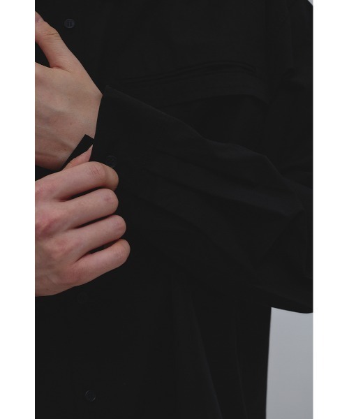 STYLEMIXER(スタイルミキサー)の「フラップポケットシャツ(シャツ/ブラウス・メンズ・ブラウン/ブラック/ライトベージュ・MEDIUM/LARGE)」の12枚目の写真