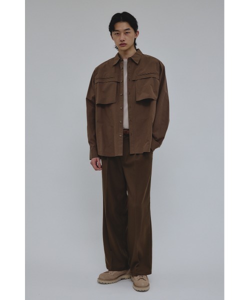 STYLEMIXER(スタイルミキサー)の「フラップポケットシャツ(シャツ/ブラウス・メンズ・ブラウン/ブラック/ライトベージュ・MEDIUM/LARGE)」の18枚目の写真