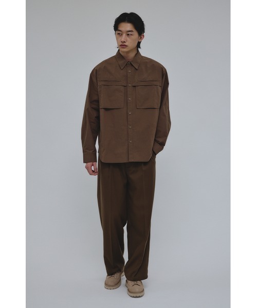 STYLEMIXER(スタイルミキサー)の「フラップポケットシャツ(シャツ/ブラウス・メンズ・ブラウン/ブラック/ライトベージュ・MEDIUM/LARGE)」の19枚目の写真