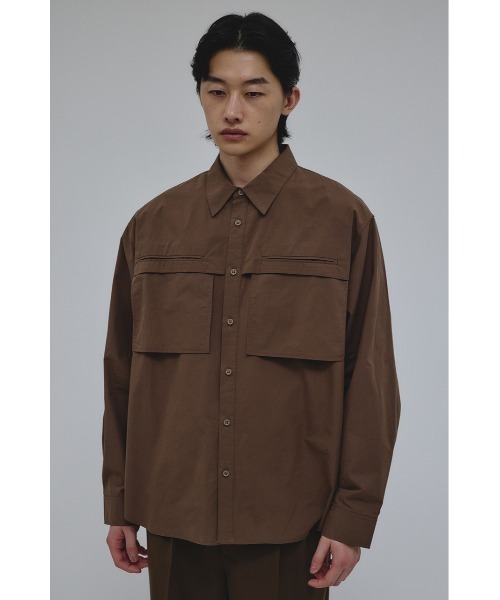 STYLEMIXER(スタイルミキサー)の「フラップポケットシャツ(シャツ/ブラウス・メンズ・ブラウン/ブラック/ライトベージュ・MEDIUM/LARGE)」の20枚目の写真