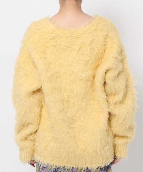 mysty woman（ミスティウーマン）の「カラーシャギーカーディガン　581532（カーディガン/ボレロ・レディース・グレー/アイボリー/イエロー・FREE）」の9枚目の写真