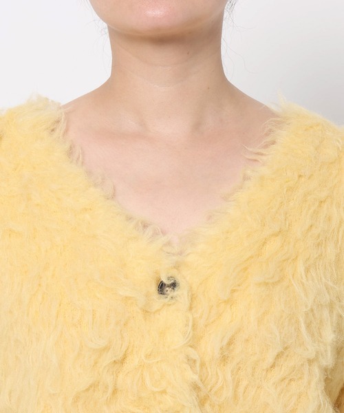 mysty woman（ミスティウーマン）の「カラーシャギーカーディガン　581532（カーディガン/ボレロ・レディース・グレー/アイボリー/イエロー・FREE）」の11枚目の写真