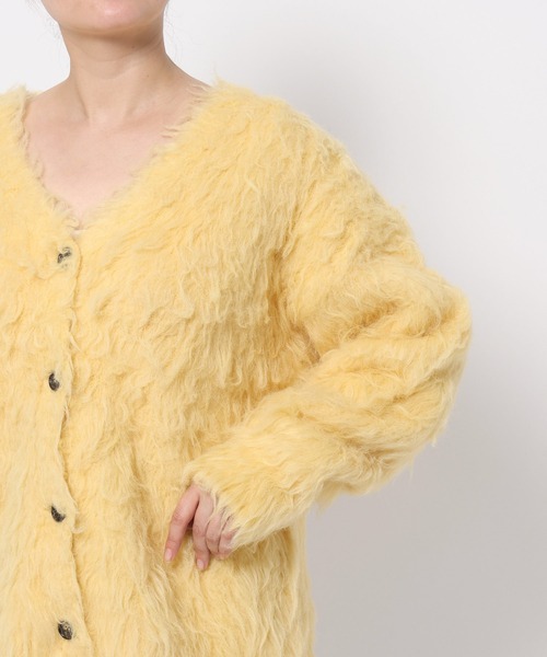 mysty woman（ミスティウーマン）の「カラーシャギーカーディガン　581532（カーディガン/ボレロ・レディース・グレー/アイボリー/イエロー・FREE）」の12枚目の写真