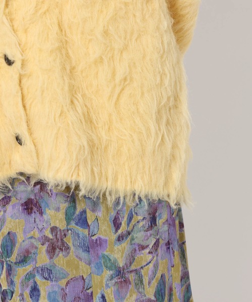 mysty woman（ミスティウーマン）の「カラーシャギーカーディガン　581532（カーディガン/ボレロ・レディース・グレー/アイボリー/イエロー・FREE）」の13枚目の写真