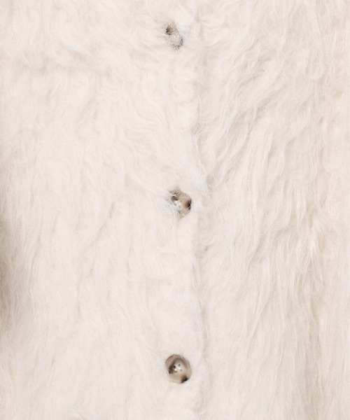 mysty woman（ミスティウーマン）の「カラーシャギーカーディガン　581532（カーディガン/ボレロ・レディース・グレー/アイボリー/イエロー・FREE）」の15枚目の写真