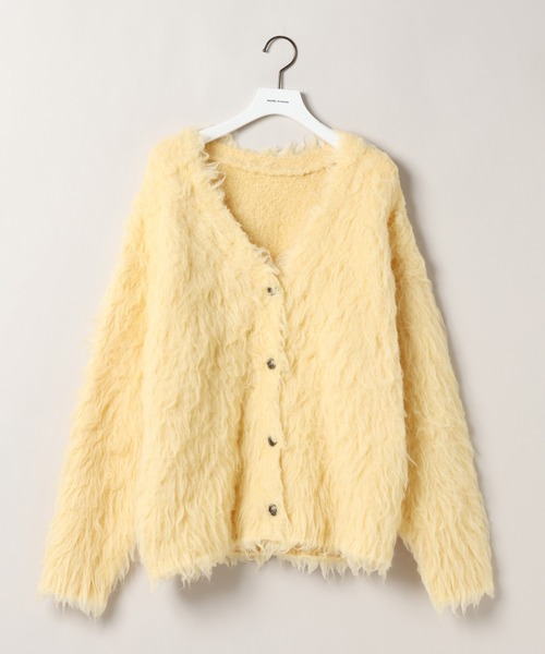 mysty woman（ミスティウーマン）の「カラーシャギーカーディガン　581532（カーディガン/ボレロ・レディース・グレー/アイボリー/イエロー・FREE）」の18枚目の写真