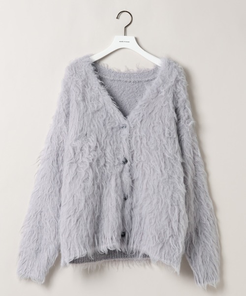 mysty woman（ミスティウーマン）の「カラーシャギーカーディガン　581532（カーディガン/ボレロ・レディース・グレー/アイボリー/イエロー・FREE）」の19枚目の写真