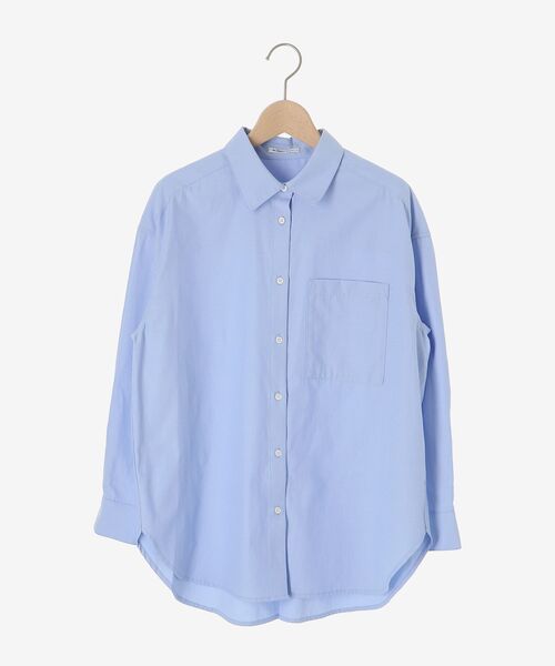 le.coeur blanc（ルクールブラン）の「レギュラーカラーオーバーシャツ（シャツ/ブラウス・レディース・ブルー系その他2/ピンク/ブルー・38）」の4枚目の写真