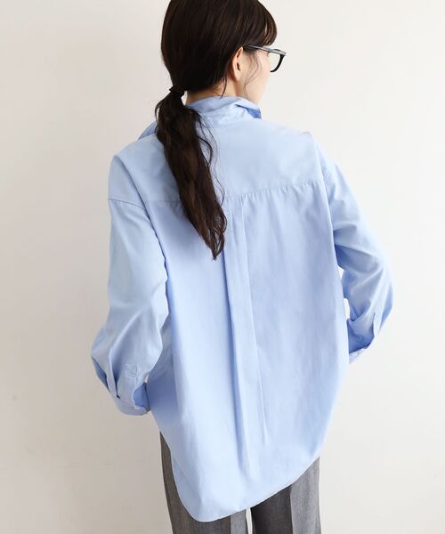 le.coeur blanc（ルクールブラン）の「レギュラーカラーオーバーシャツ（シャツ/ブラウス・レディース・ブルー系その他2/ピンク/ブルー・38）」の8枚目の写真