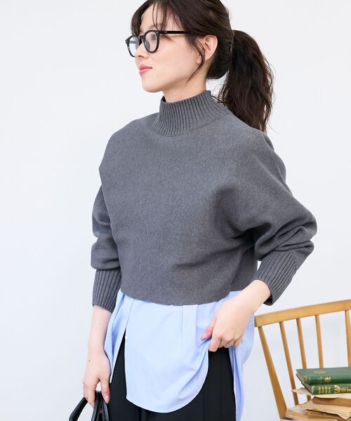 le.coeur blanc（ルクールブラン）の「レギュラーカラーオーバーシャツ（シャツ/ブラウス・レディース・ブルー系その他2/ピンク/ブルー・38）」の10枚目の写真