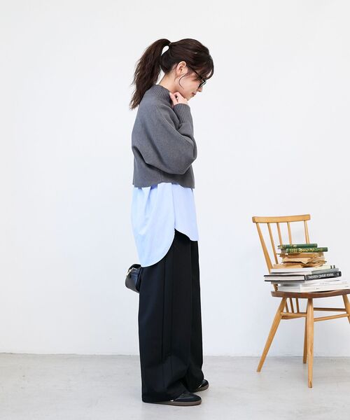 le.coeur blanc（ルクールブラン）の「レギュラーカラーオーバーシャツ（シャツ/ブラウス・レディース・ブルー系その他2/ピンク/ブルー・38）」の13枚目の写真