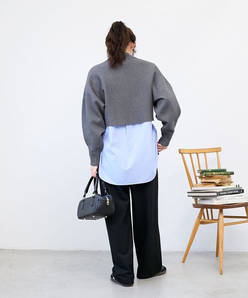 le.coeur blanc（ルクールブラン）の「レギュラーカラーオーバーシャツ（シャツ/ブラウス・レディース・ブルー系その他2/ピンク/ブルー・38）」の14枚目の写真