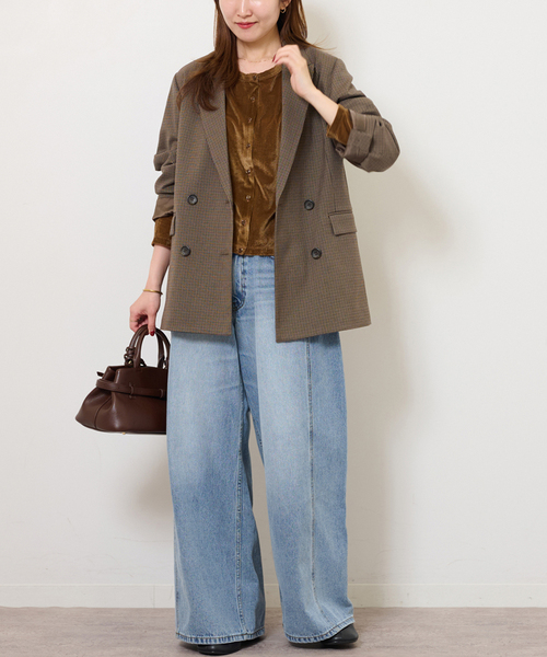 ダブルフロントチェックジャケット（テーラードジャケット）｜JOURNAL