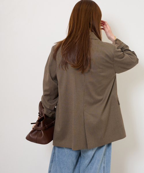 ダブルフロントチェックジャケット（テーラードジャケット）｜JOURNAL