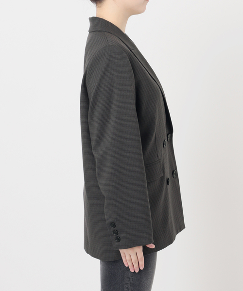 ジャーナルスタンダードレリューム　チェックダブル テーラードジャケット ダブルフロントチェックジャケット（テーラードジャケット