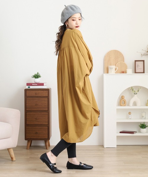 mitis 綿キャンブリックオーバーサイズブラウスワンピース（ワンピース