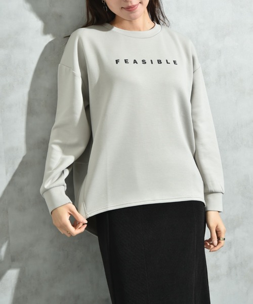 INTERPLANET(インタープラネット)の「ロゴダンボールプルオーバー(Tシャツ/カットソー・レディース・アイボリー/ブラック/グレイッシュベージュ・FREE)」の3枚目の写真