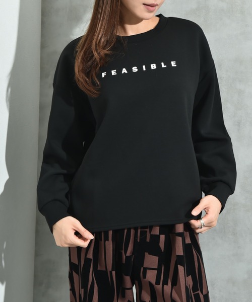 INTERPLANET(インタープラネット)の「ロゴダンボールプルオーバー(Tシャツ/カットソー・レディース・アイボリー/ブラック/グレイッシュベージュ・FREE)」の1枚目の写真
