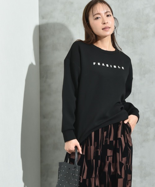 INTERPLANET(インタープラネット)の「ロゴダンボールプルオーバー(Tシャツ/カットソー・レディース・アイボリー/ブラック/グレイッシュベージュ・FREE)」の6枚目の写真