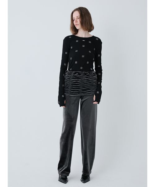 S Motif Jewelry Long T-shirt/SモチーフジュエリーロングTシャツ（T