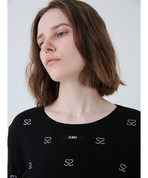 S Motif Jewelry Long T-shirt/SモチーフジュエリーロングTシャツ（T