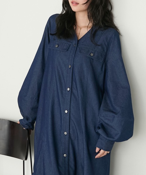 【ほぼ未使用】FOXEY NEWOYRK/デニム/ワンピース/ノースリーブ FOXEY NEW YORK #snc フォクシーニューヨーク ワンピース 42 青