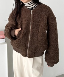 CLEA（クレア）の「ノーカラーボアジャケット（ノーカラージャケット・レディース）」