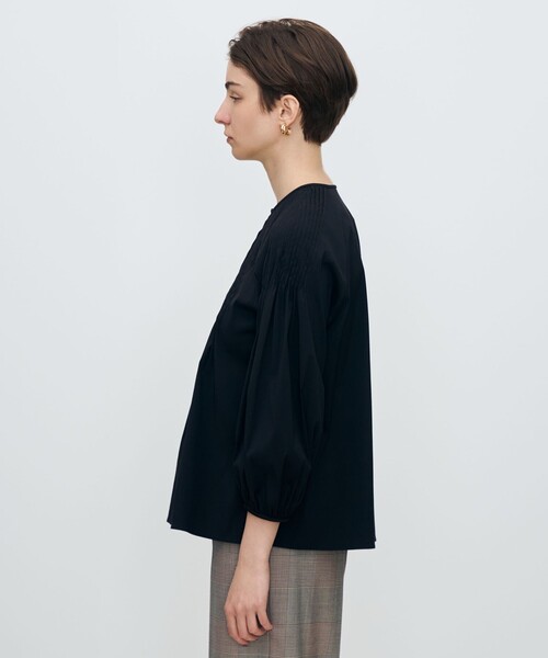 セール】ハイパワーストレッチブロード ピンタックブラウス（シャツ