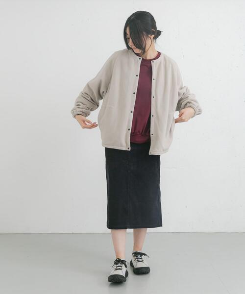EKAL（エカル）の「『UR TECH』フリースリバーシブルカーディガン 