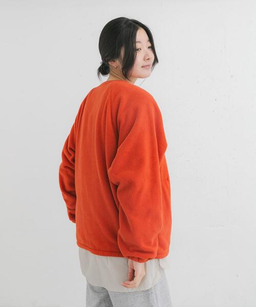 EKAL（エカル）の「『UR TECH』フリースリバーシブルカーディガン 
