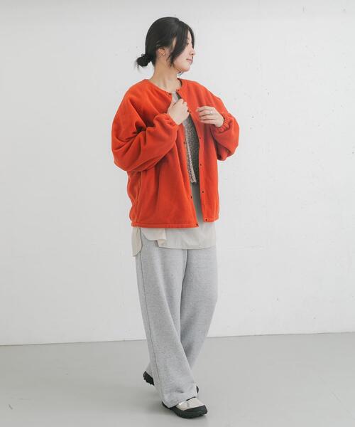 EKAL（エカル）の「『UR TECH』フリースリバーシブルカーディガン 