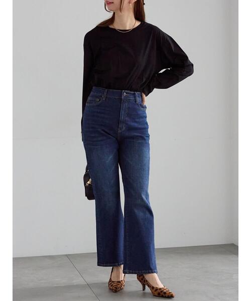 Te chichi（テチチ）の「シルケット天竺ロングスリーブTee（Tシャツ/カットソー・レディース・グレー/ブルー/オフホワイト/ブラック・F）」の21枚目の写真