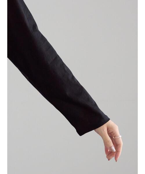 Te chichi（テチチ）の「シルケット天竺ロングスリーブTee（Tシャツ/カットソー・レディース・グレー/ブルー/オフホワイト/ブラック・F）」の5枚目の写真