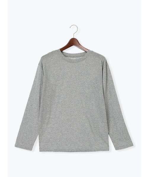 Te chichi（テチチ）の「シルケット天竺ロングスリーブTee（Tシャツ/カットソー・レディース・グレー/ブルー/オフホワイト/ブラック・F）」の8枚目の写真