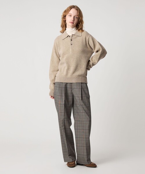 Steven Alan（スティーブンアラン）の「＜Steven Alan＞ウール カシミヤ ポロニット（ニット/セーター・レディース・ブラック/オフホワイト/ベージュ/コバルトブルー・FREE）」の5枚目の写真