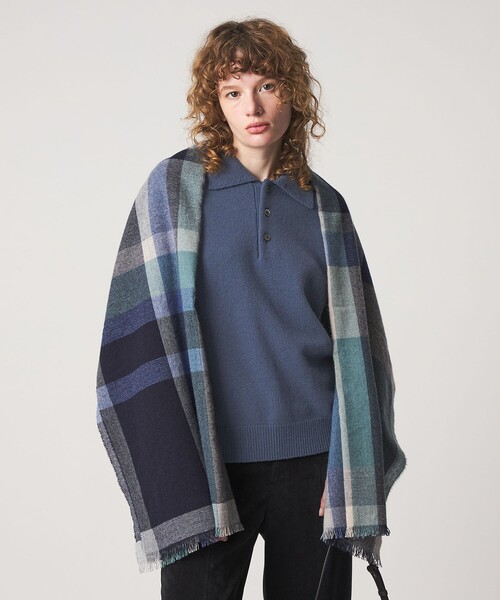 Steven Alan（スティーブンアラン）の「＜Steven Alan＞ウール カシミヤ ポロニット（ニット/セーター・レディース・ブラック/オフホワイト/ベージュ/コバルトブルー・FREE）」の10枚目の写真