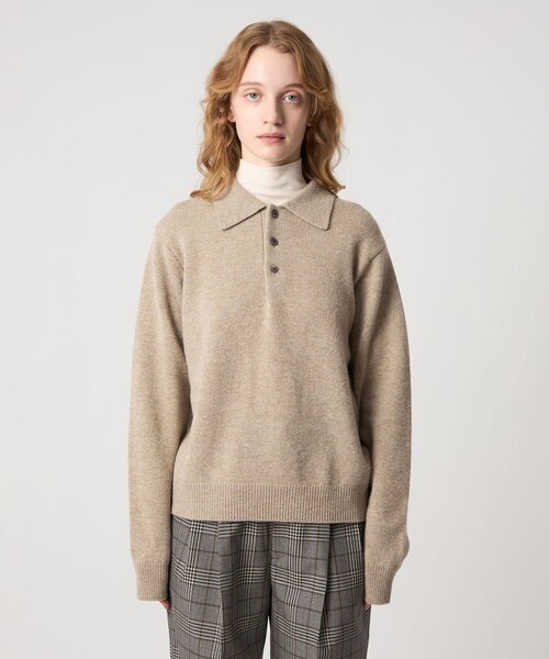 Steven Alan＞ウール カシミヤ ポロニット（ニット/セーター）｜Steven