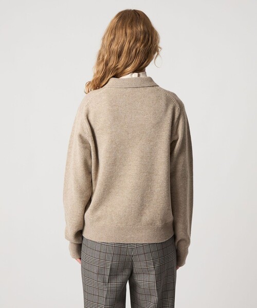 Steven Alan（スティーブンアラン）の「＜Steven Alan＞ウール カシミヤ ポロニット（ニット/セーター・レディース・ブラック/オフホワイト/ベージュ/コバルトブルー・FREE）」の14枚目の写真