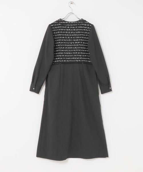 F by ROSSO(エフバイロッソ)の「F by ROSSO ツイードドッキングワンピース(ワンピース・レディース・ブラック系その他/ブラック・36/38)」の15枚目の写真