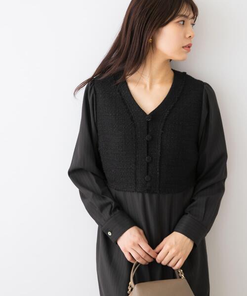 F by ROSSO(エフバイロッソ)の「F by ROSSO ツイードドッキングワンピース(ワンピース・レディース・ブラック系その他/ブラック・36/38)」の18枚目の写真