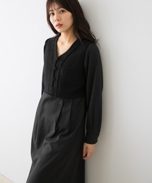 F by ROSSO | F by ROSSO　ツイードドッキングワンピース(ワンピース)