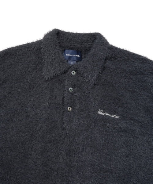 thisisneverthat（ディスイズネバーザット）の「SCT-Logo Shaggy Knit Polo（ニット/セーター・メンズ・グレー系その他/ライトブルー/チャコール・XL/S/M/L）」の8枚目の写真